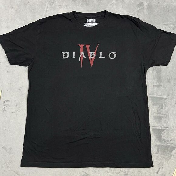 Diablo 4 IV Video Game Promo T Shirt Size XL Black Blizzard Games‎ - Picture 1 of 7